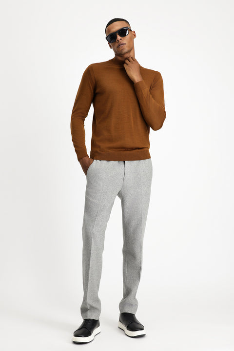 Cinnamon Half Turtleneck Regular Fit Knit Sweater
