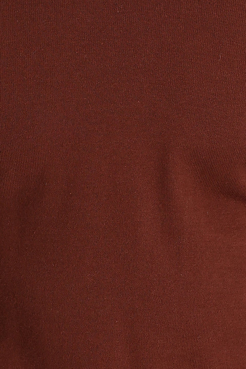 Kiremit Bisiklet Yaka Regular Fit Triko Kazak