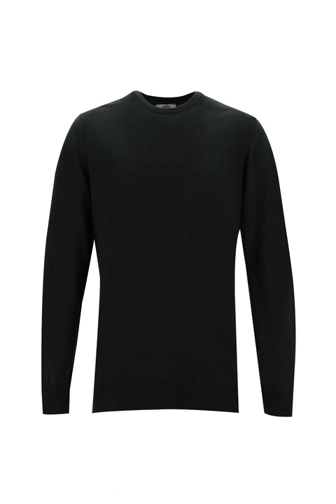 Dark Anthracite Crew Neck Regular Fit Knitted Sweater