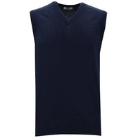 Medium Navy Melange V-neck Sweater Knit
