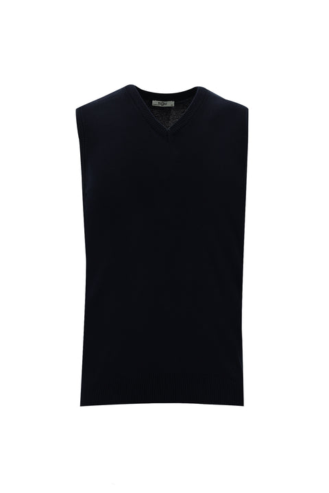 Dark Navy V-neck sweater knit
