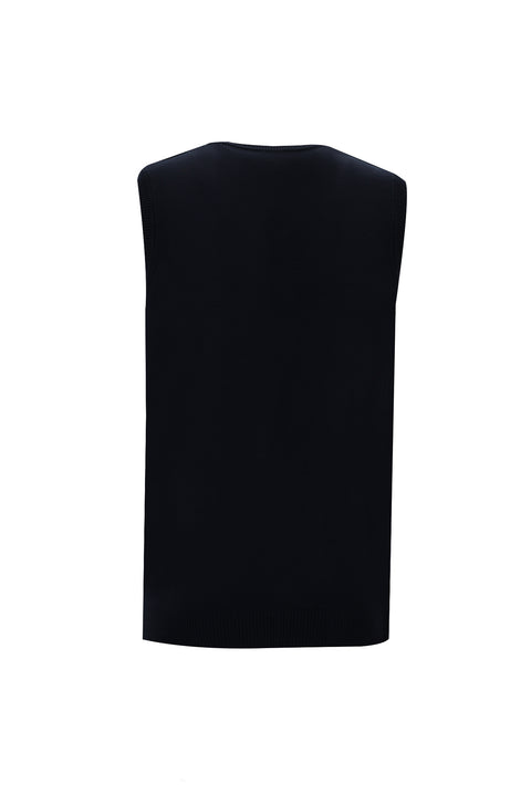 Dark Navy V-neck sweater knit
