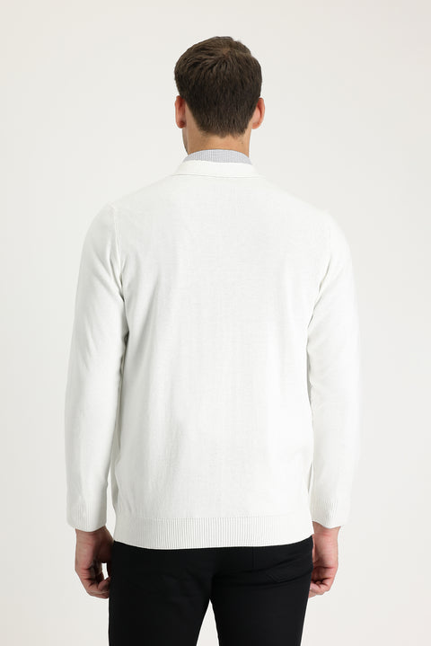 Off-white Regular Fit Knitted Cardigan