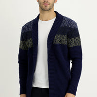Indigo Wool Knit Cardigan