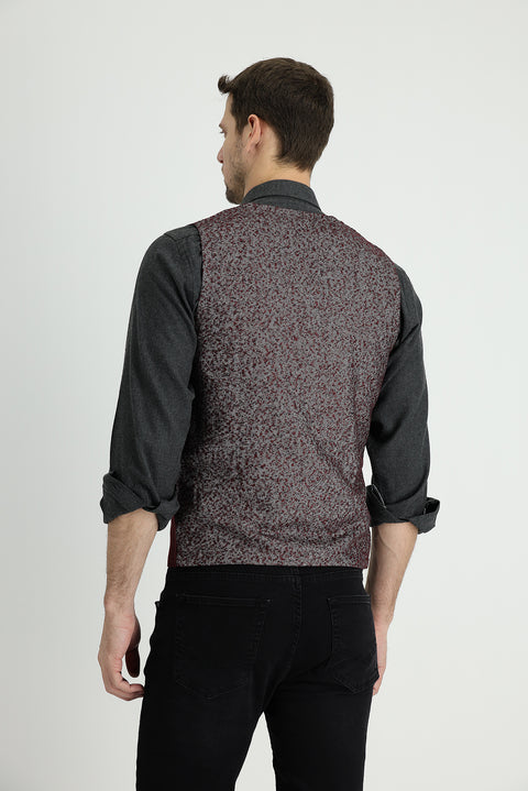 Light Burgundy Knitted Vest