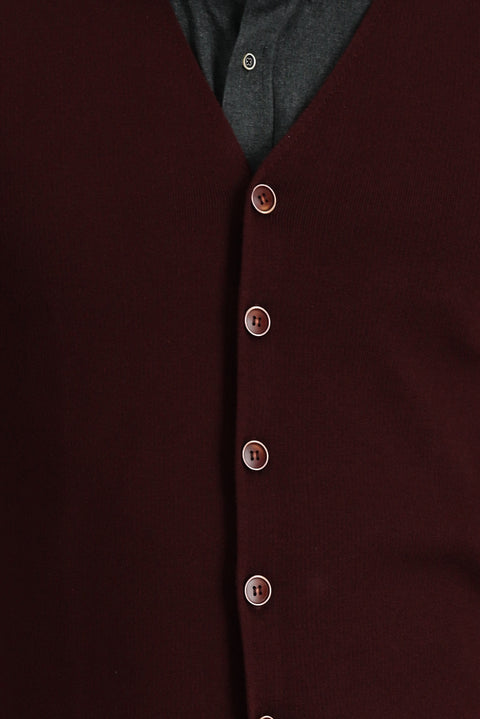 Light Burgundy Knitted Vest