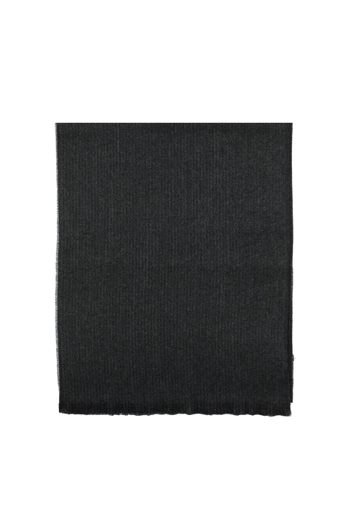 Medium Gray Striped Scarf