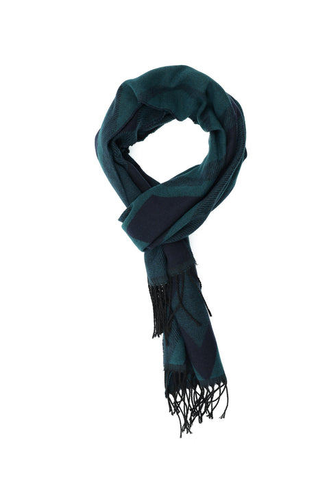Emerald Green Patterned Scarf