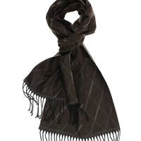 Dark Brown Patterned Scarf