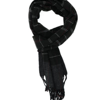 Black Patterned Scarf