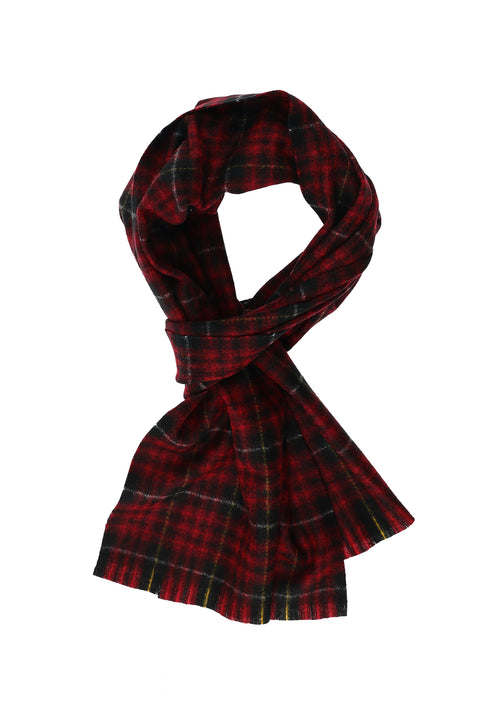 Dark Red Plaid Scarf