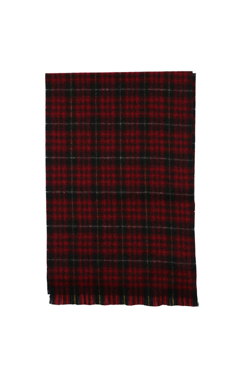 Dark Red Plaid Scarf
