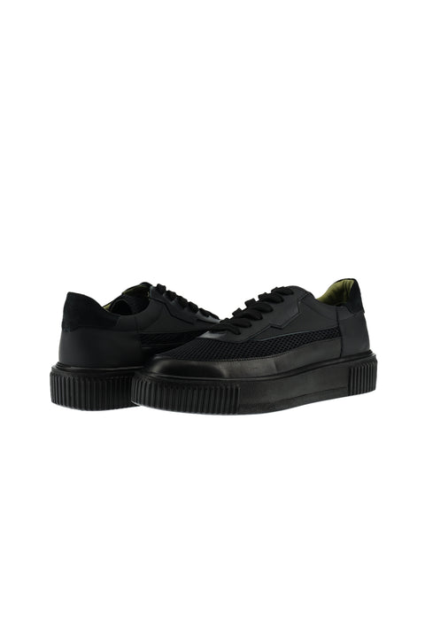 Siyah Sneaker Deri Ayakkabı