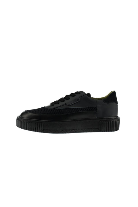 Siyah Sneaker Deri Ayakkabı