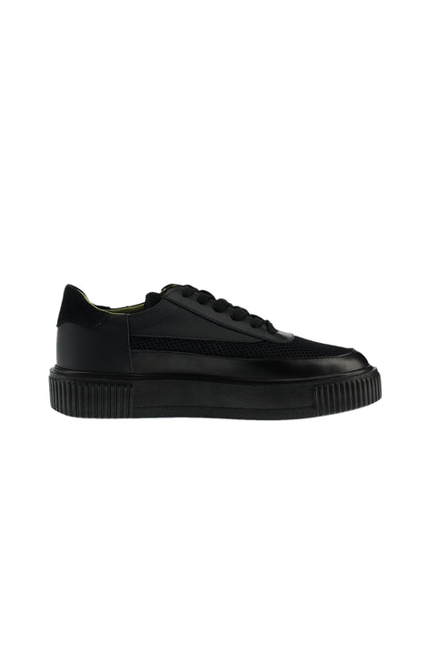 Siyah Sneaker Deri Ayakkabı