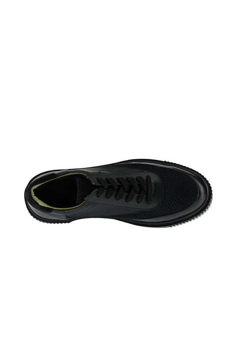 Siyah Sneaker Deri Ayakkabı
