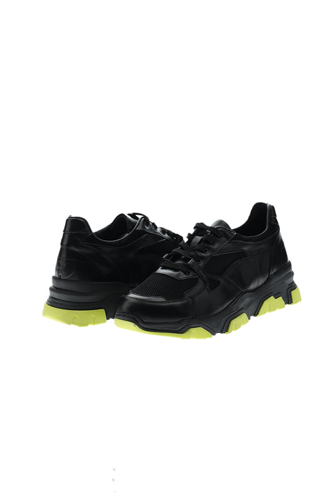 Black Leather Sport Shoes