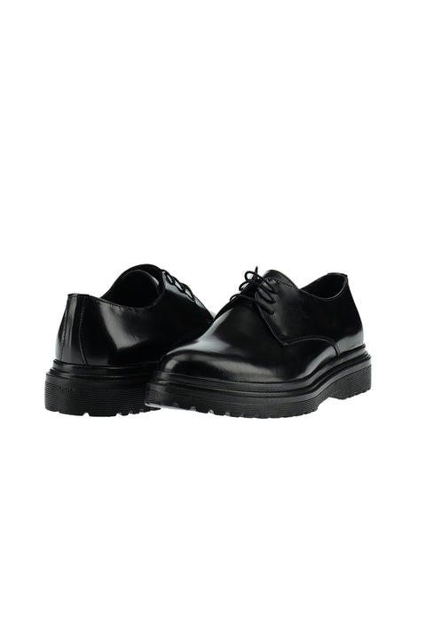 Siyah Sneaker Rugan Deri Ayakkabı