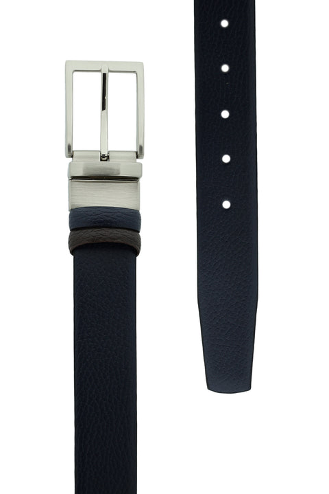 Dark Navy Double-Sided Classic Leather Belt