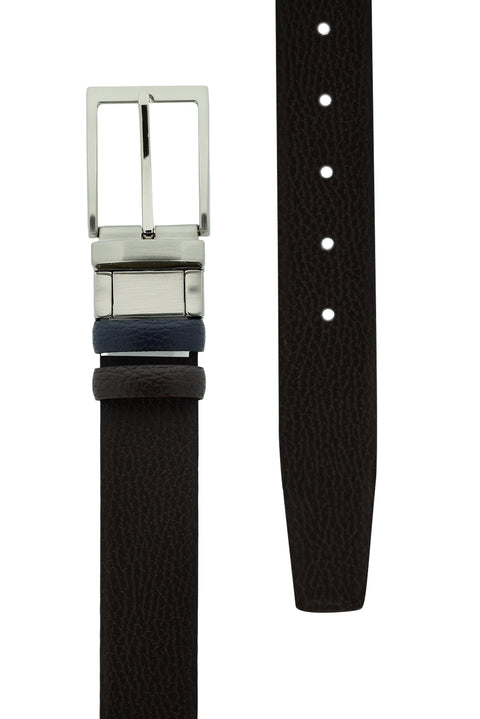 Dark Navy Double-Sided Classic Leather Belt