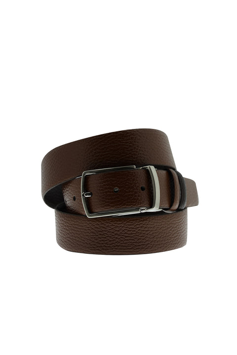 Tan Double-Sided Classic Leather Belt