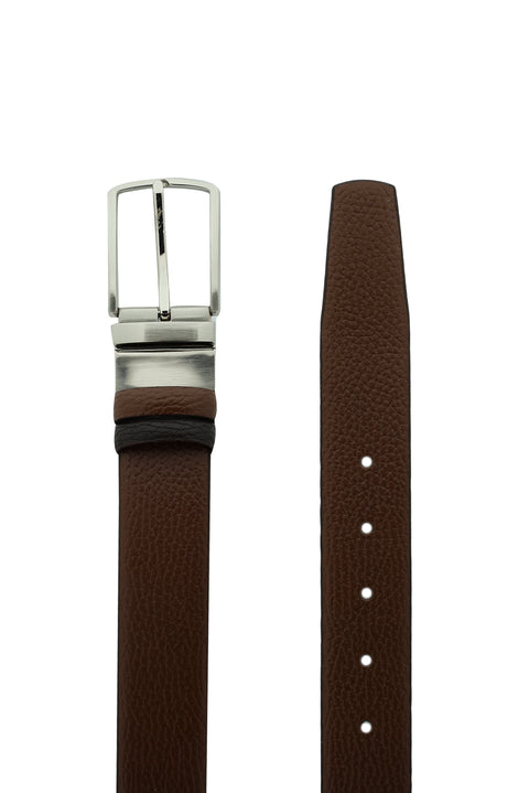Tan Double-Sided Classic Leather Belt
