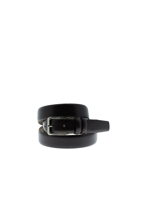 Dark Brown Classic Patterned Leather Belt