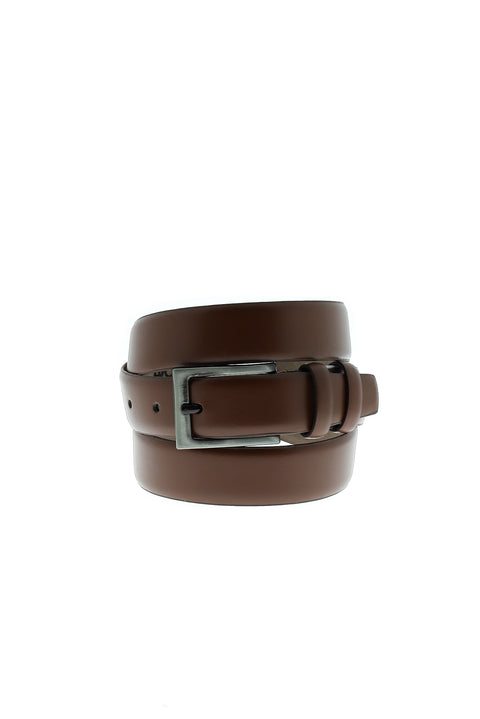 Tan Classic Patterned Leather Belt