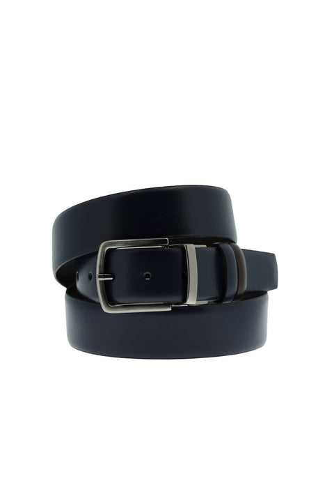 Dark Navy Double-Sided Classic Leather Belt