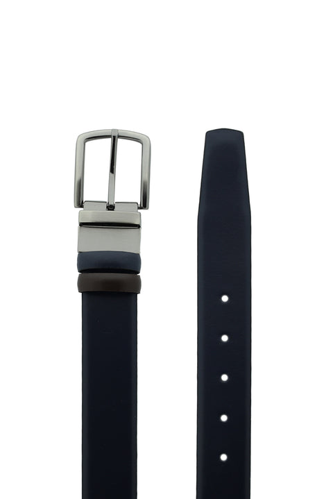 Dark Navy Double-Sided Classic Leather Belt