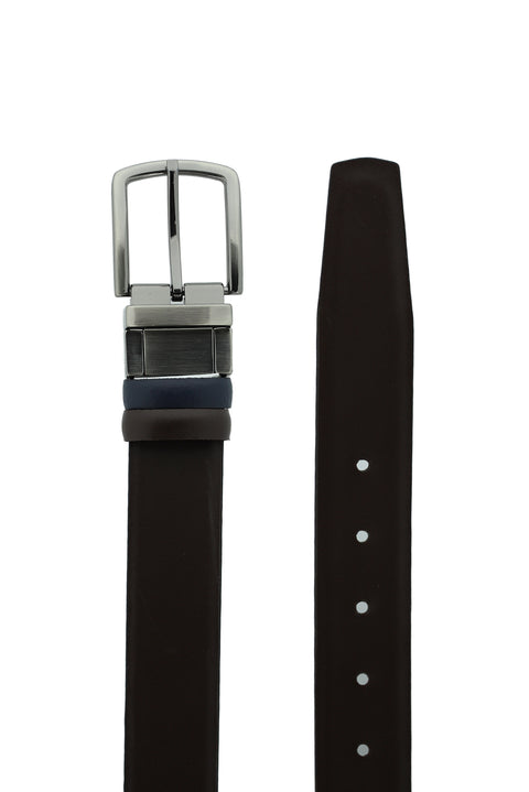 Dark Navy Double-Sided Classic Leather Belt