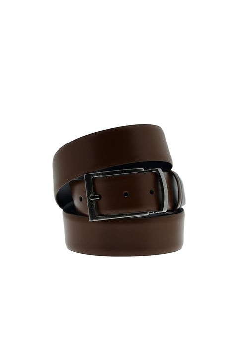 Tan Double-Sided Classic Leather Belt