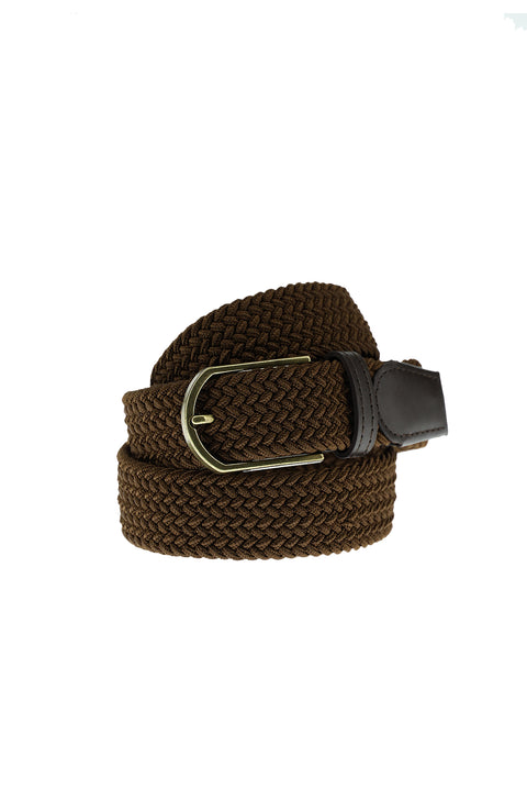 Medium Brown Knit Sports Belt