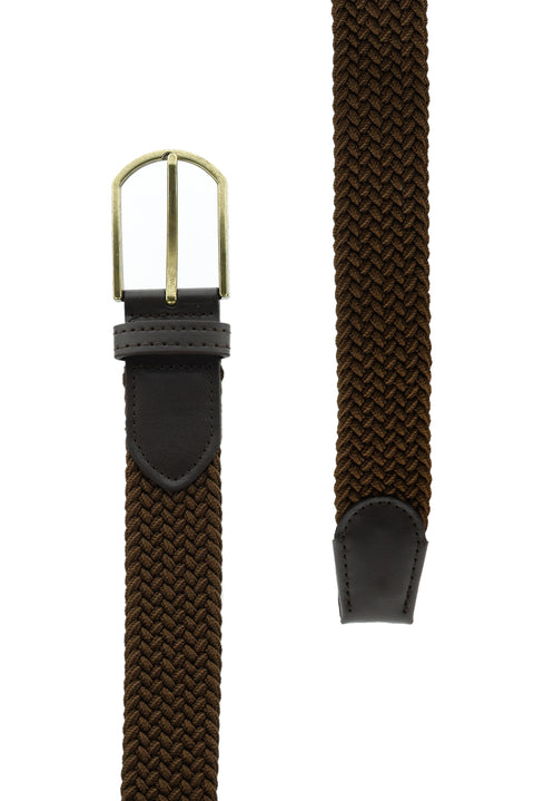 Medium Brown Knit Sports Belt