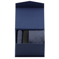 Medium Navy Blue 2-Piece Tie & Pocket Square Set