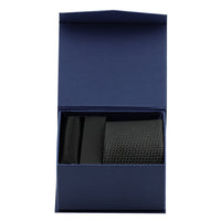 Black 2-Piece Tie & Pocket Square Set