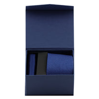 Medium Navy Blue 2-Piece Tie & Pocket Square Set