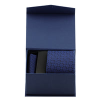 Medium Navy Blue 2-Piece Tie & Pocket Square Set