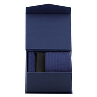 Medium Navy Blue 2-Piece Tie & Pocket Square Set