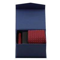 Coral Red 2-Piece Tie & Pocket Square Set
