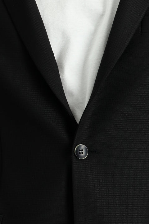 Black 7 Drop Slim Fit Patterned Sport Jacket