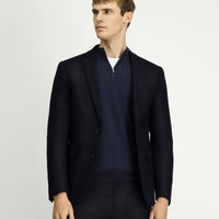 Dark Navy 7 Drop Super Slim Fit Extra Narrow Cut Classic Wool Jacket