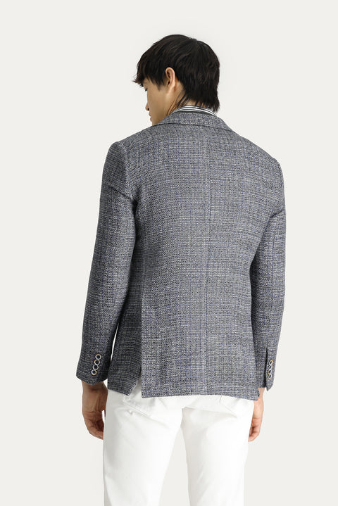Light Gray 6 Drop Regular Fit Standard Cut Wool Patterned Sport Jacket
