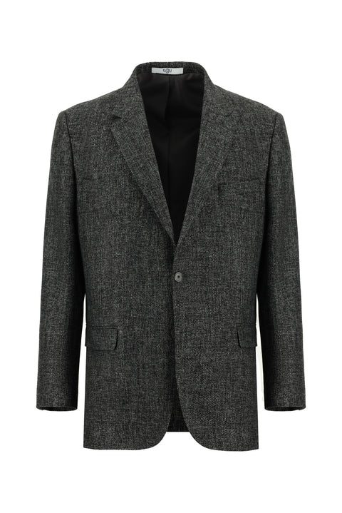 Medium Anthracite 7 Drop Slim Fit Classic Wool Jacket