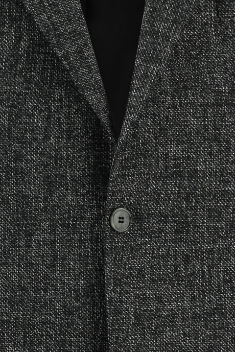 Medium Anthracite 8 Drop Muscle Fit Long Athletic Cut Classic Wool Jacket