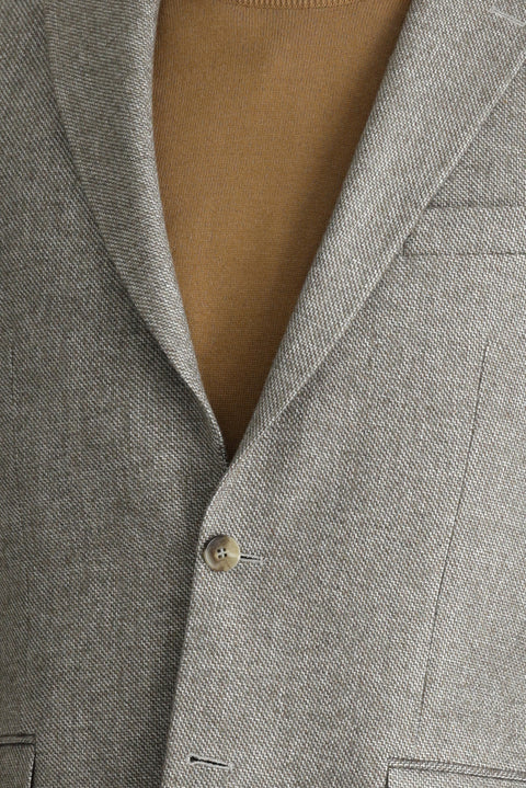 Dark Mink 8 Drop Muscle Fit Long Athletic Cut Classic Wool Jacket