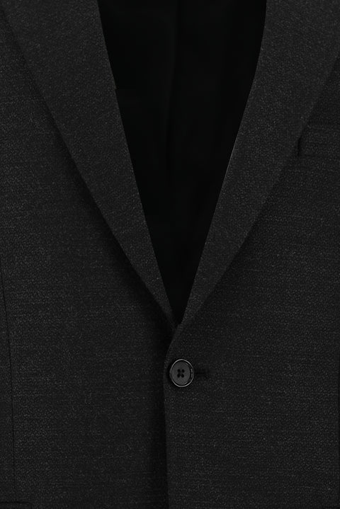Dark Anthracite 4-Drop Relaxed Fit Classic Patterned Jacket