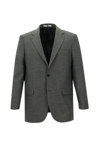  Orta Füme 4 Drop Relaxed Fit Rahat Kesim Yünlü Klasik Desenli Ceket