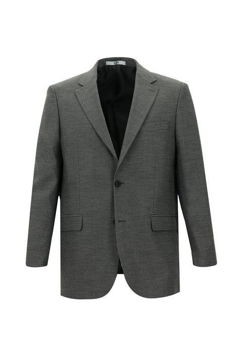 Medium Gray 6 Drop Regular Fit Standard Cut Wool Classic Patterned Jacket