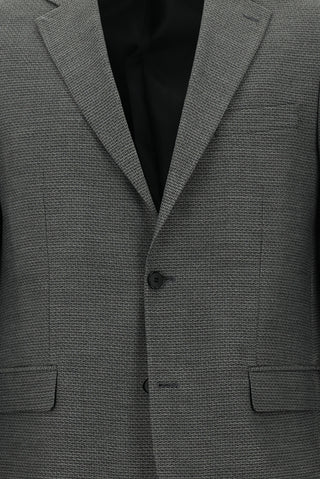  Orta Füme 4 Drop Relaxed Fit Rahat Kesim Yünlü Klasik Desenli Ceket